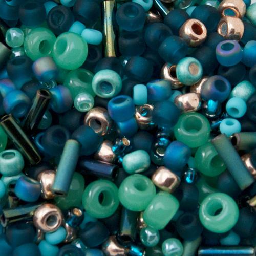 rocailles toho beads mix - tatsu-teal (3222) | 10gr