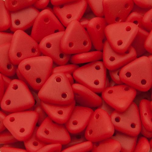 czechmates triangle glasperlen - matte opaque red - 6mm | 8gr