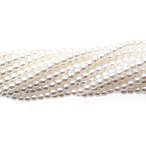 czech glass pearl beads - white round 2mm | 150pc