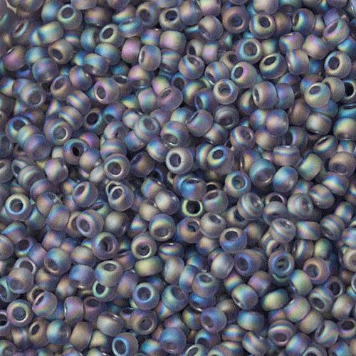 saatperlen toho 11/0 transparent rainbow frosted light tanzanite (166df) | 10gr