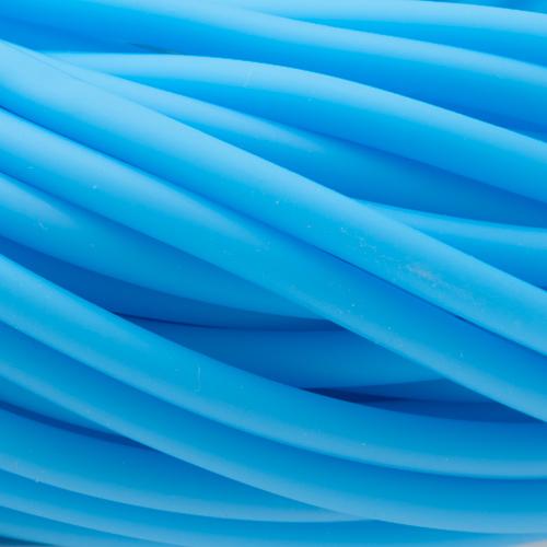 turquoise hollow rubber cord 5mm | 1mt