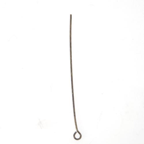 antique brass plated eyepin 50mm - wire 0,70mm | 100pc
