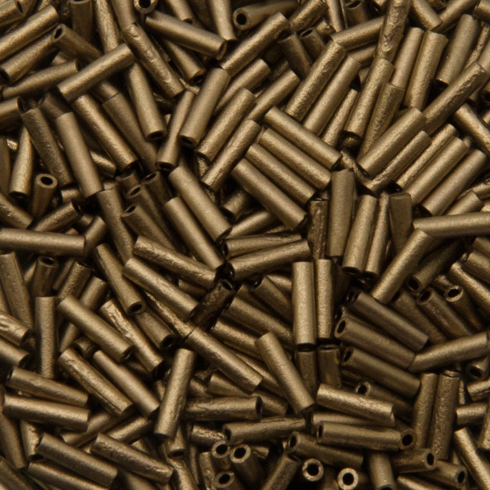 bugle miyuki beads 6mm - matte metallic dark bronze (2006) | 10gr
