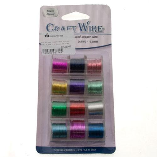 dozen color mix craft wire - diameter 0,40mm - 4,6 mt x 12 spool | 1pc