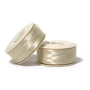 cream nymo nylon beading thread - size 0,30mm - 58mt spool | 1pc