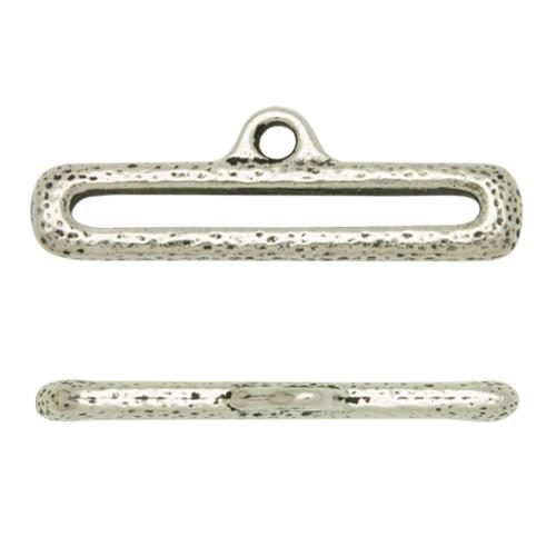 antique silver plated link bar 30x10mm (width 26mm) | 1pc