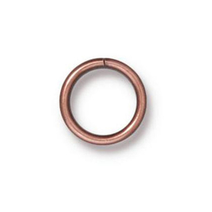 antique copper plated open jump ring 7mm - wire 1mm | 100pc