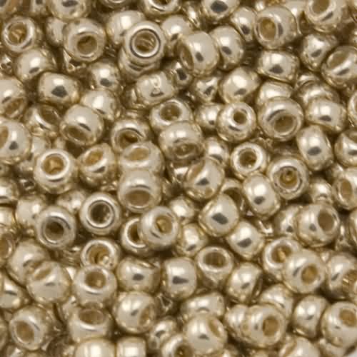 rocaille toho seed beads 8/0 - permanent finish galvanized aluminum (pf558) | 10gr