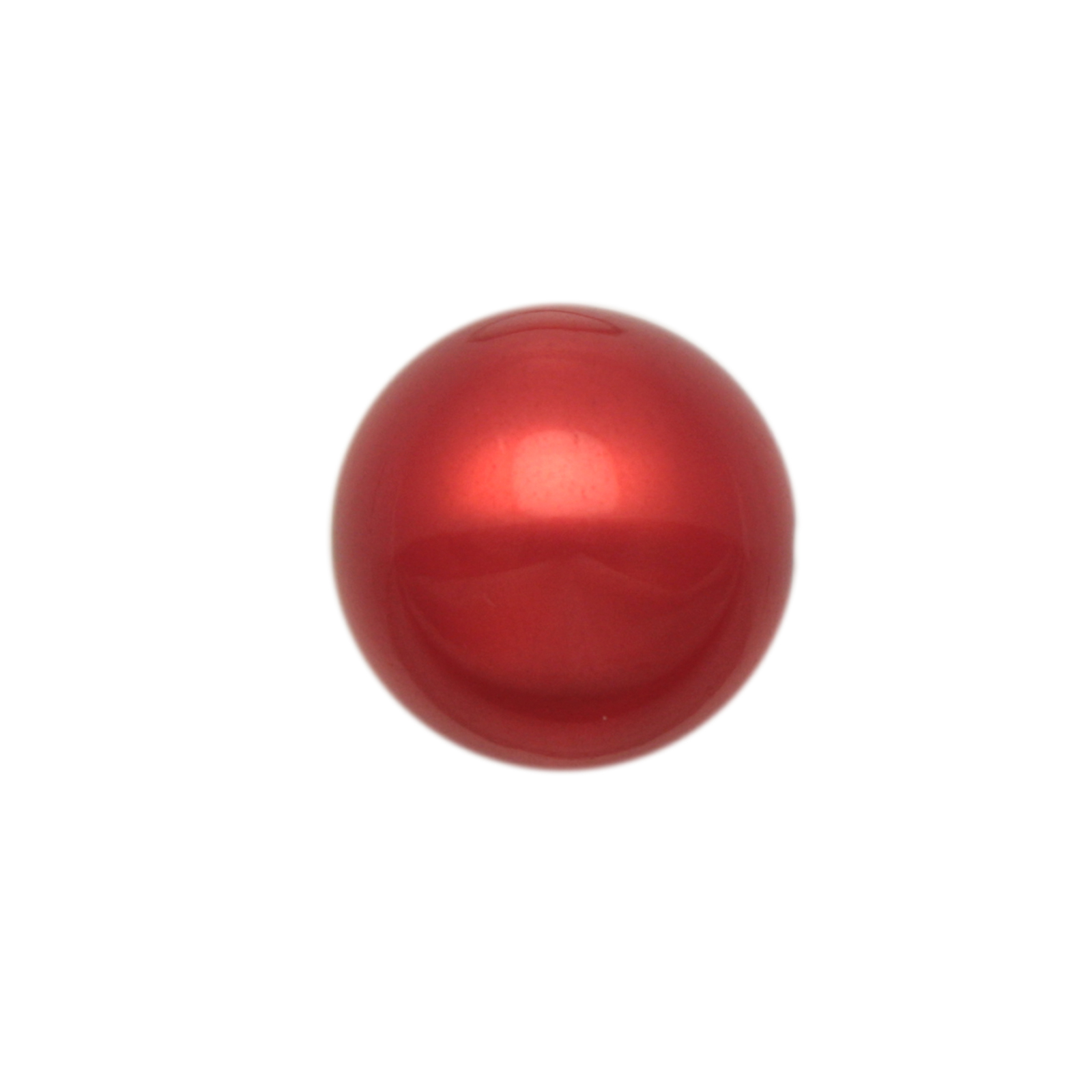 perle polaris glänzend - runde rot 12mm | 4st