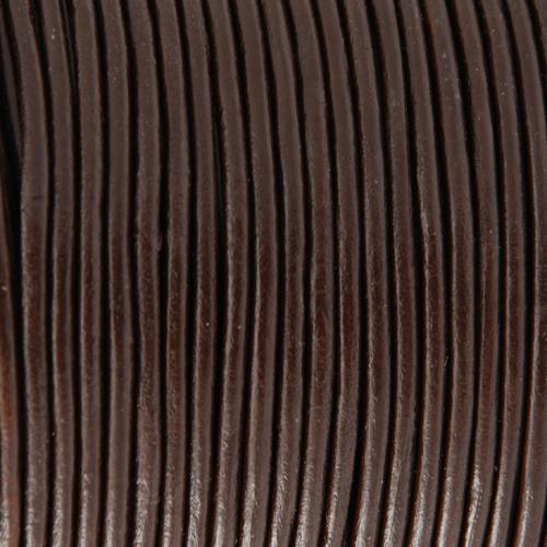 dark brown leather cord - diameter 3mm | 2mt