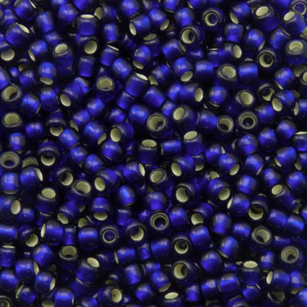 saatperlen toho 8/0 silver-lined frosted cobalt (28df) | 10gr