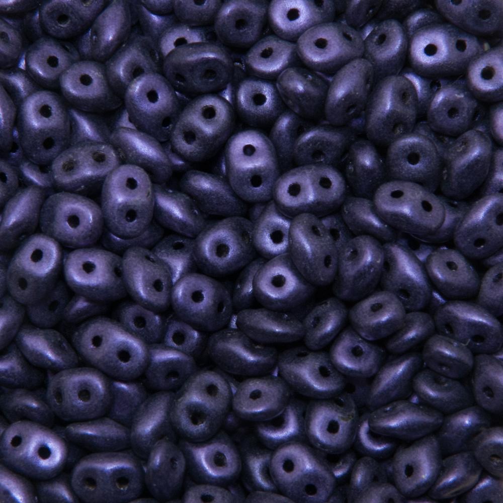 superduo seed beads 5x2,5mm - metallic sugar plum suede | 10gr
