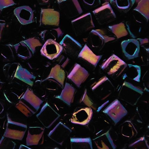 cube toho beads 4mm - metallic iris purple (85) | 10gr