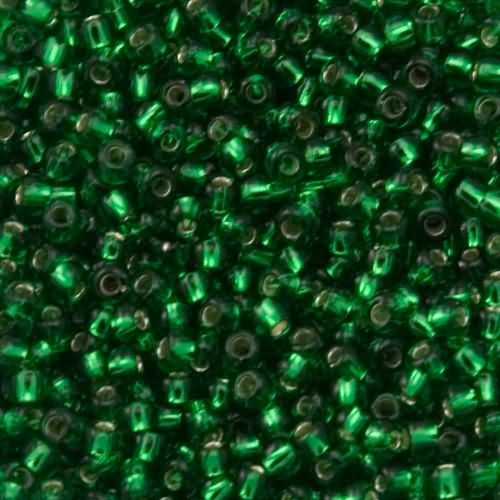 rocaille toho seed beads 11/0 - silver lined grass green (27b) | 10gr