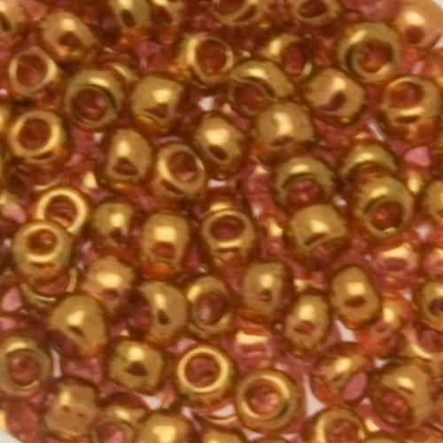rocaille toho seed beads 6/0 - gold-lustered transparent pink (421) | 10gr