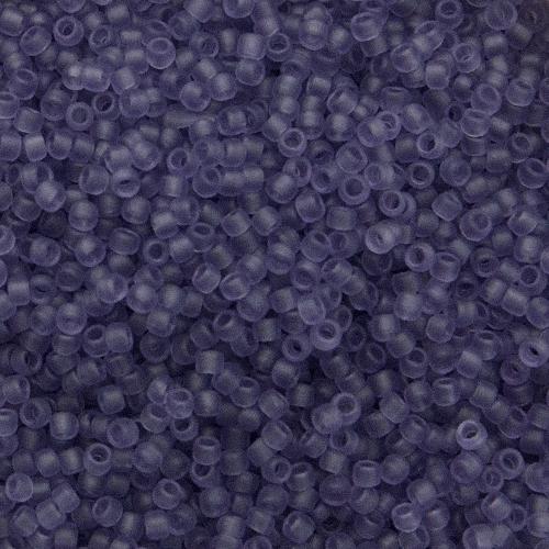 rocaille toho seed beads 15/0 - transparent frosted sugar plum (19f) | 10gr