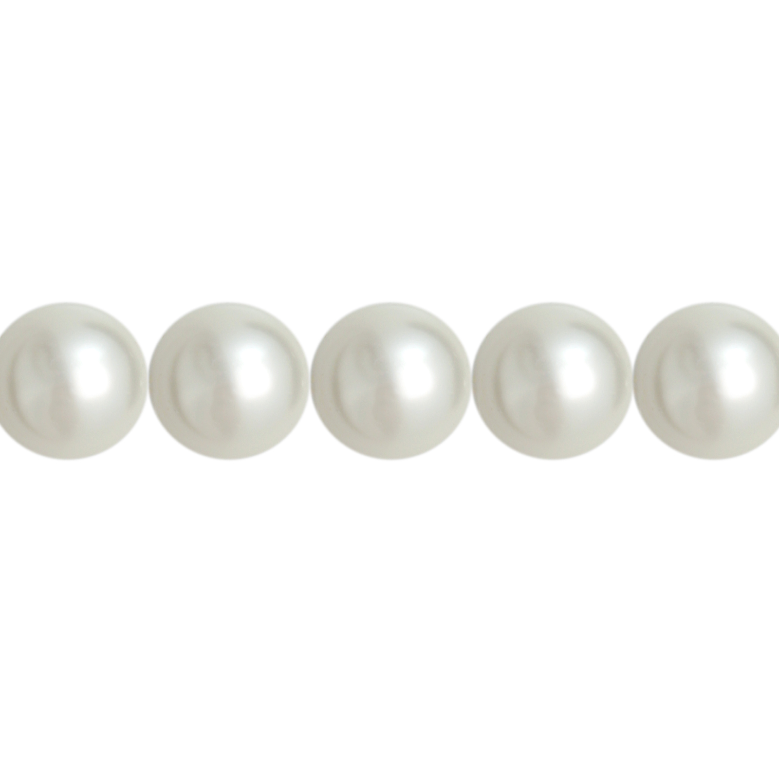 czech glass pearl beads - white 8mm | 50pc