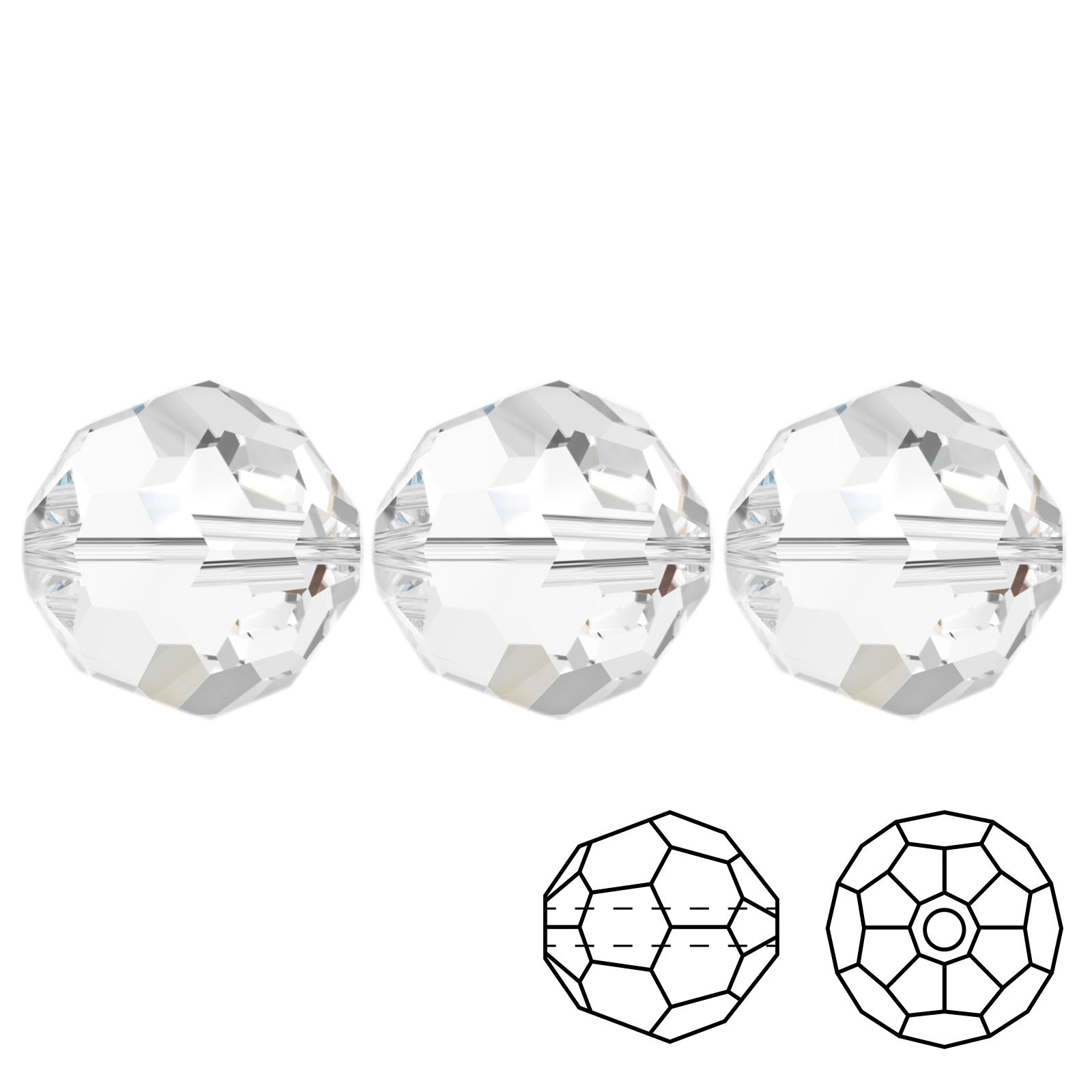 faceted round (5000) crystal 4mm | 12pc