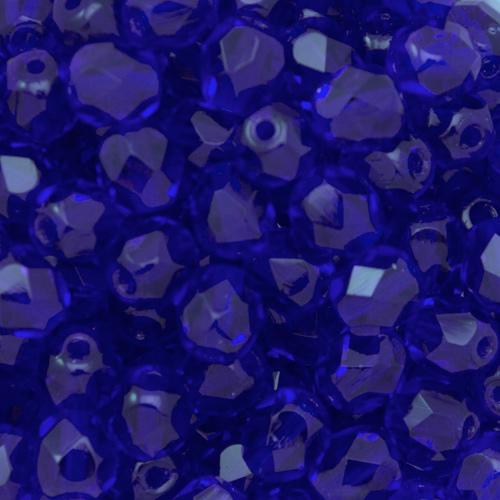 böhmische glasschliffperlen light cobalt blue 6mm | 25st