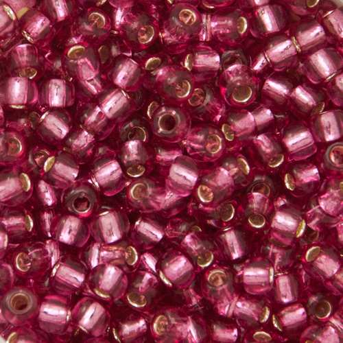 rocaille toho seed beads 6/0 silver-lined mauve (2218) | 10gr