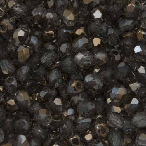böhmische glasschliffperlen bronze iris black diamond 3mm | 50st