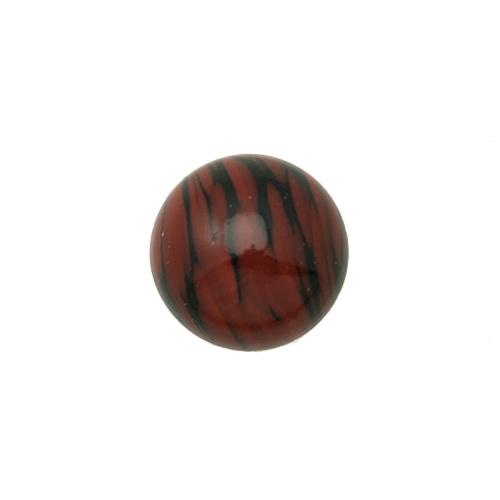 glascabochon brown and black stripes glatte runde 14mm | 1st
