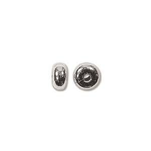 trennperle rondelle rhodium versilbert 4,5x2,5mm | 48st