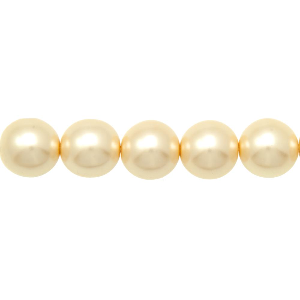 czech glass pearl beads - cream 8mm | 50pc