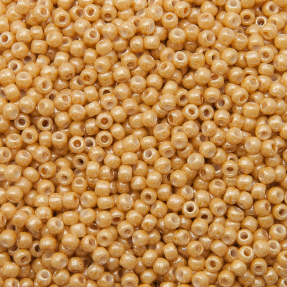 rocaille toho seed beads 11/0 opaque lustered dark beige (123d) | 10gr