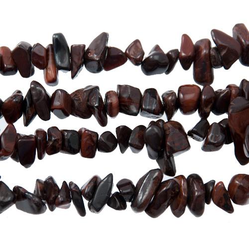 occhio tigre rot chips 5mm | strang 80/85cm