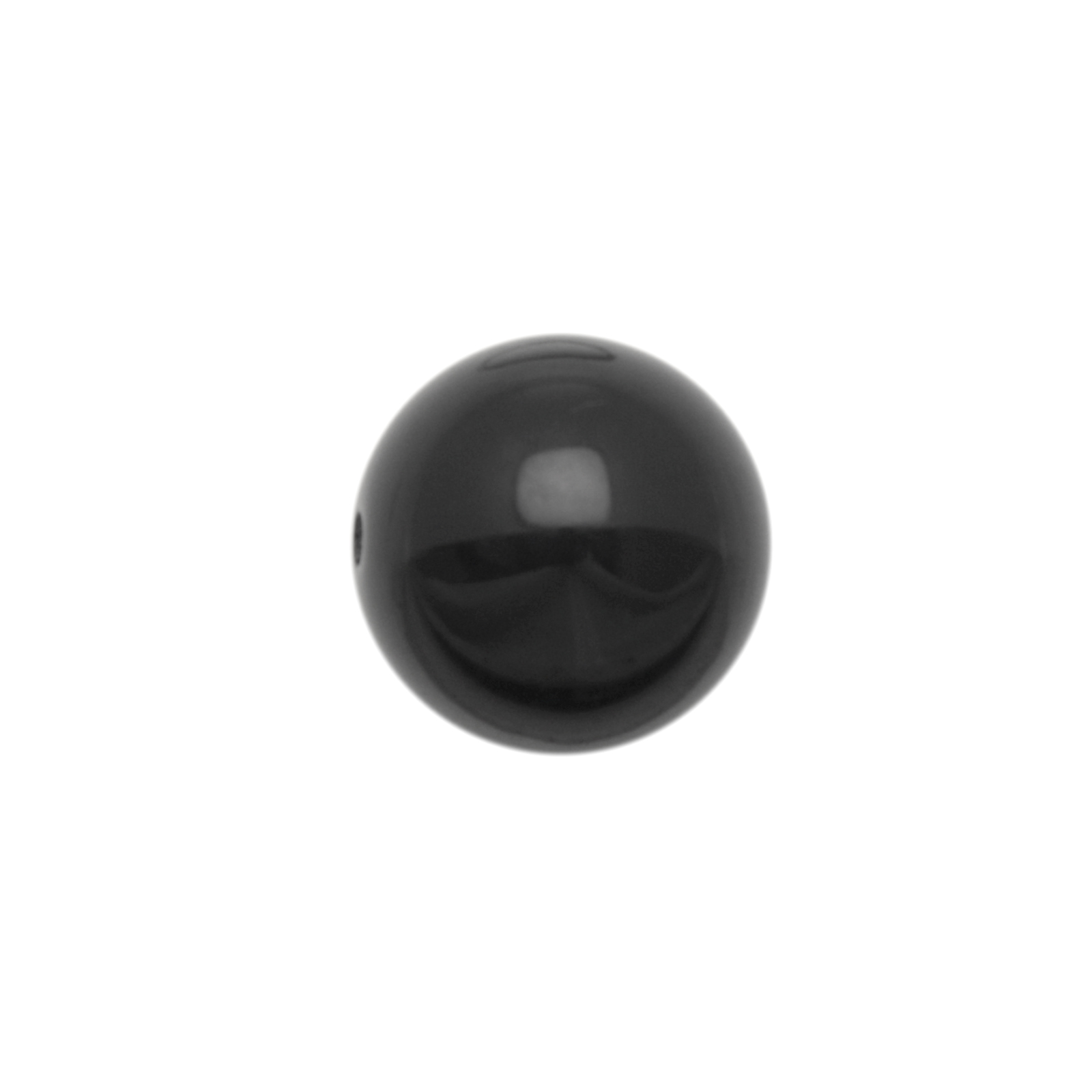 perle polaris glänzend - runde schwarz 6mm | 10st