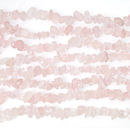 rosa quartz chips 5-10mm | 32-inch strand approx.