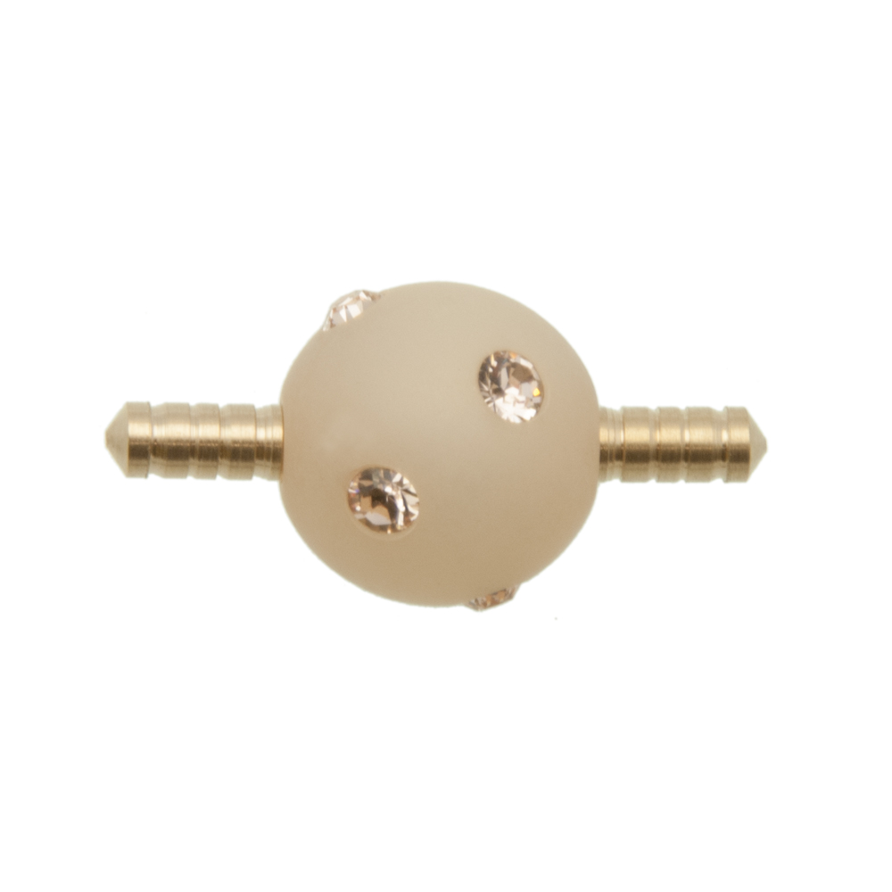 silk polaris round 14mm terminal clasp for hollow rubber 5mm | 1pc