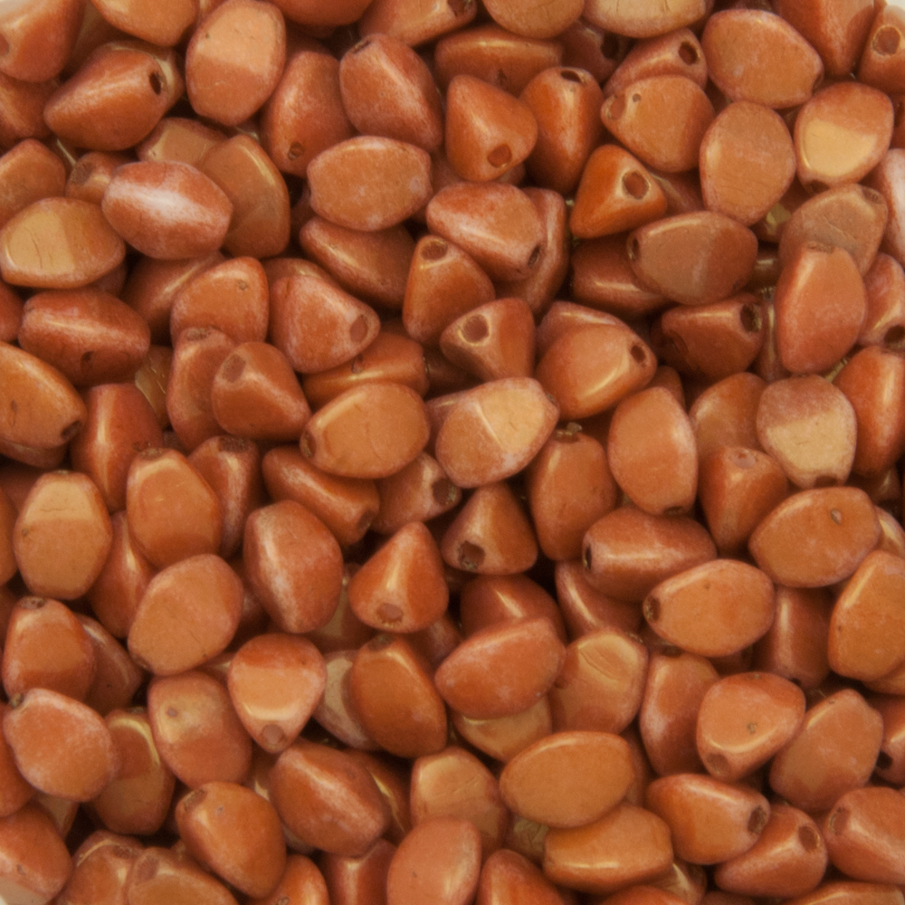 pinch glassperlen - copper salmon gold luster - 5x3mm | 10gr