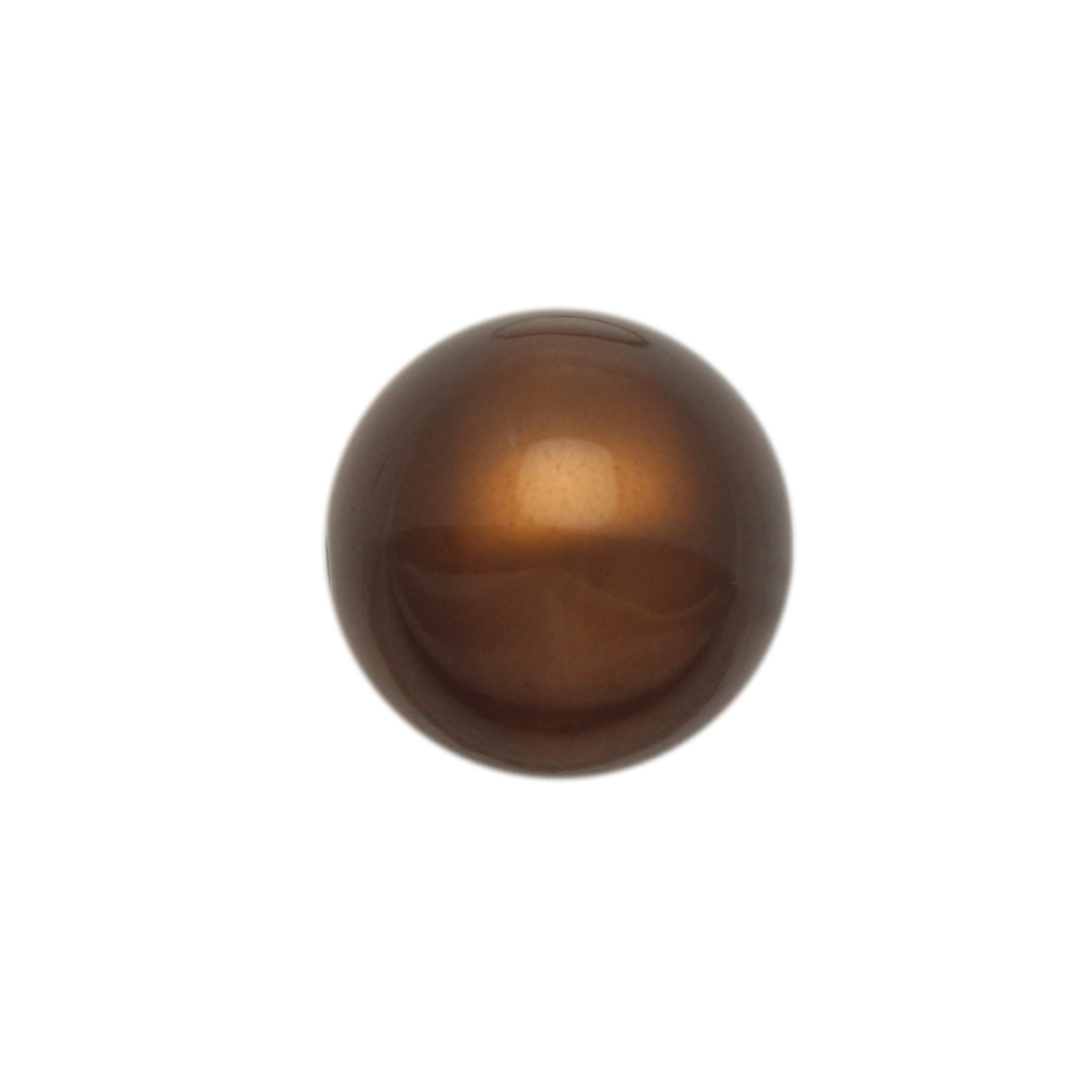 perle polaris glänzend - runde braun 12mm | 4st