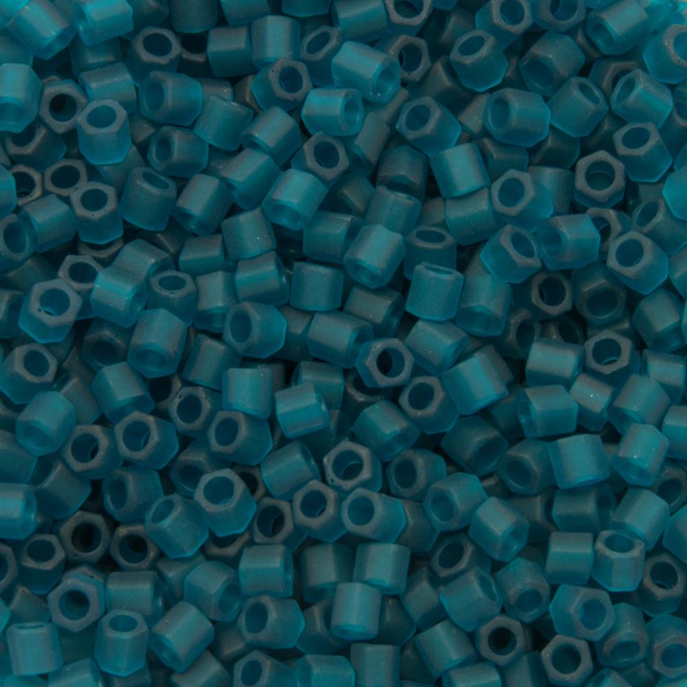 hexagon toho seed beads 8/0 transparent frosted teal (78df) | 10gr