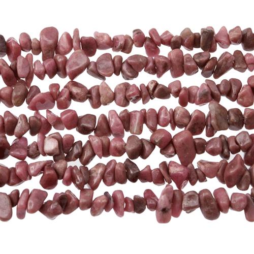 rhodonite chips 5-10mm | 32-inch strand approx.