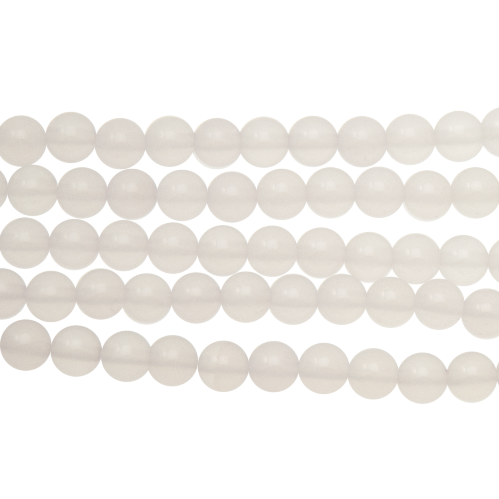 white agate smooth round 4mm | 16-inch strand
