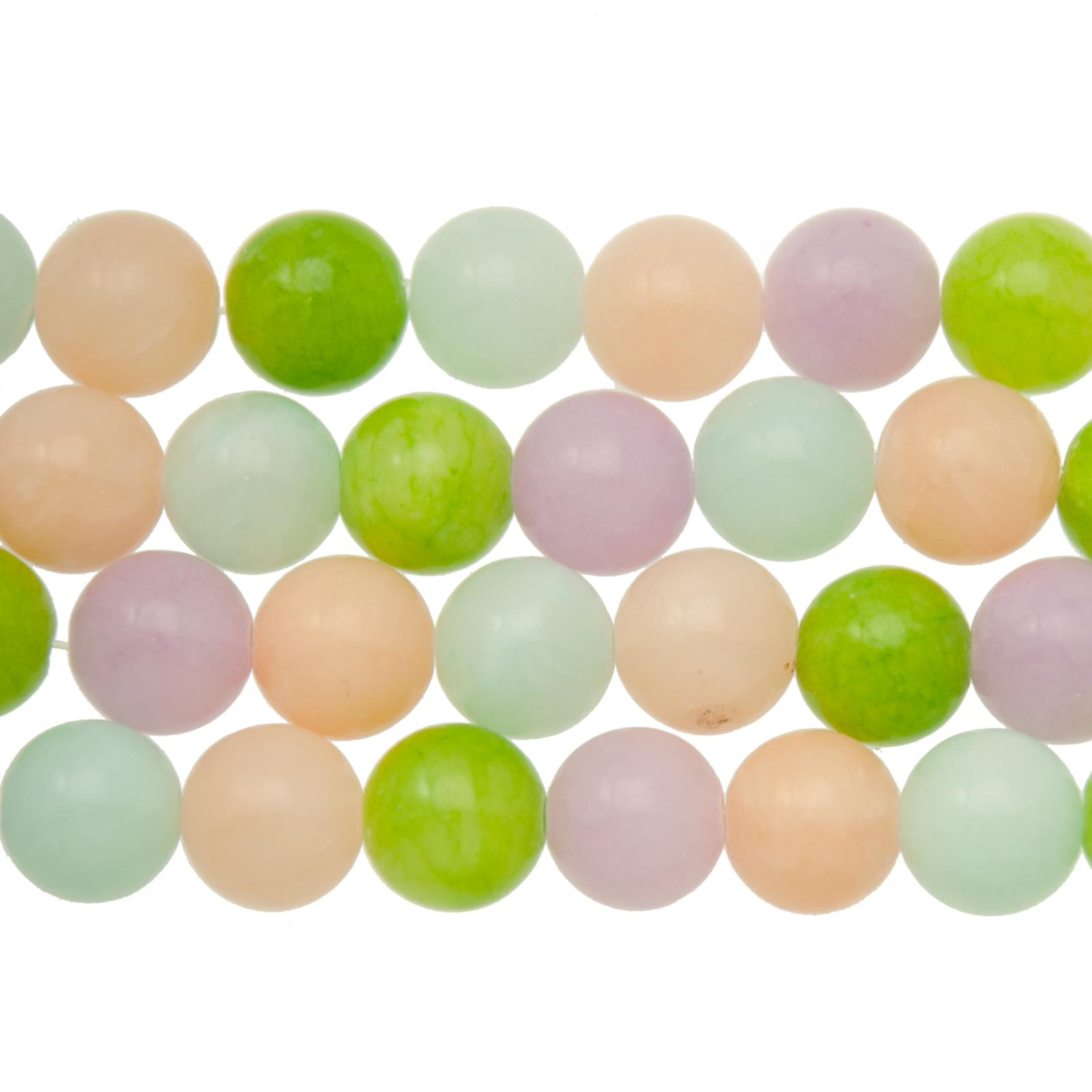dyed jade spring mix smooth round 6mm | 15/16-inch strand