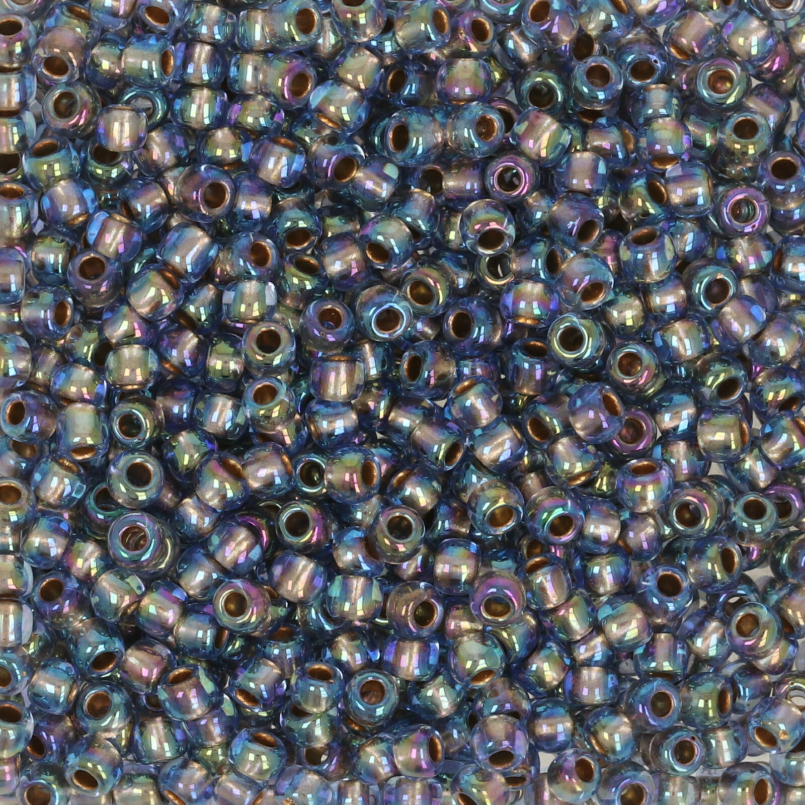 rocaille toho seed beads 11/0 gold lined rainbow light sapphire (997) | 10gr