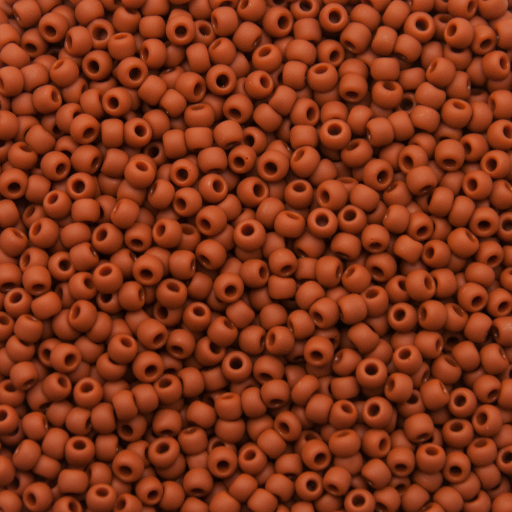 rocaille toho seed beads 11/0 opaque frosted terra cotta (46lf) | 10gr