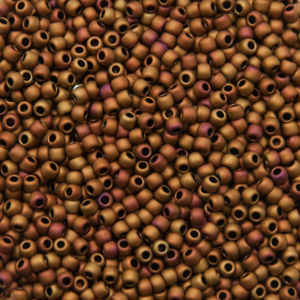 rocaille toho seed beads 11/0 opaque pastel frosted mudbrick (618) | 10gr