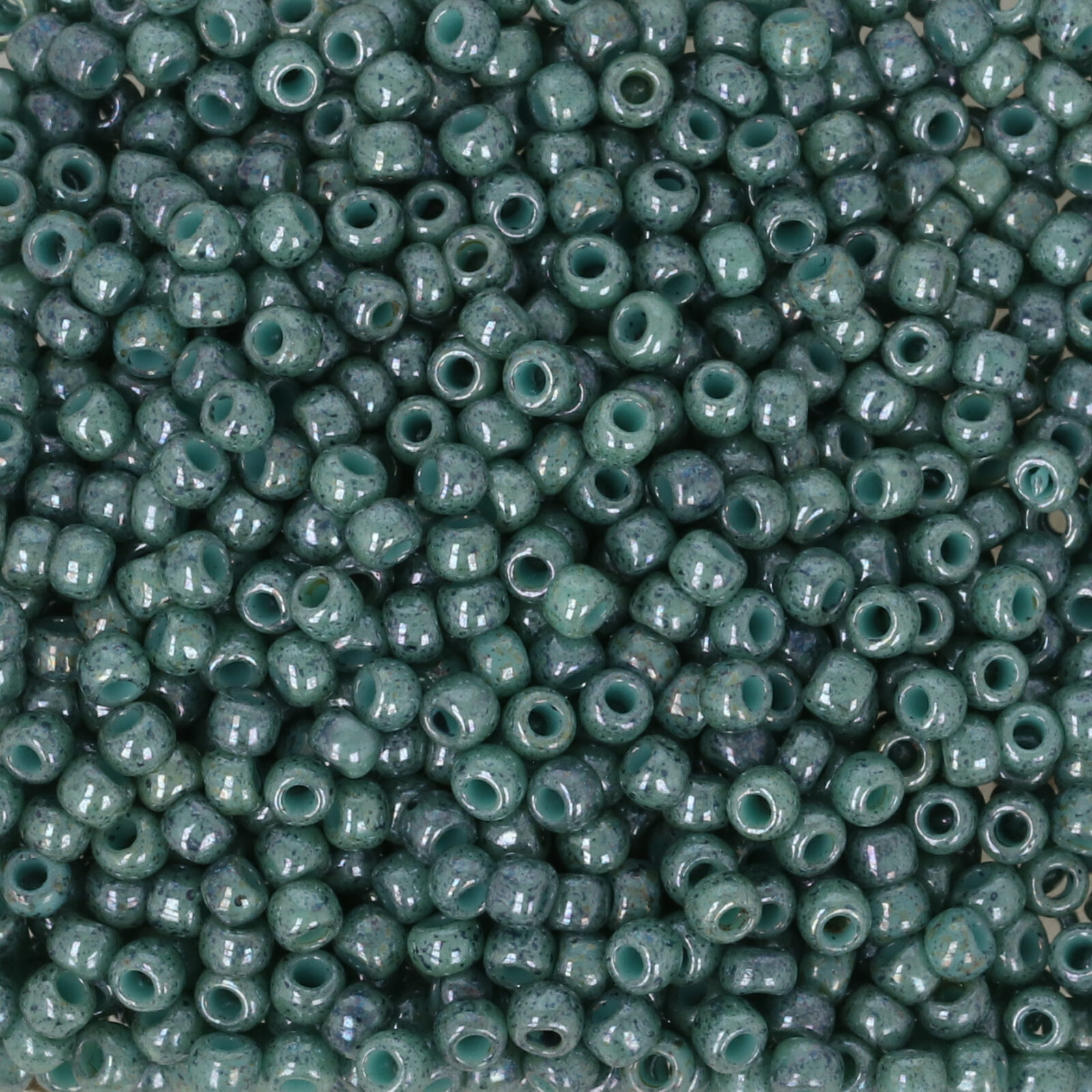 saatperlen toho 11/0 marbled opaque turquoise/blue (1207) | 10gr