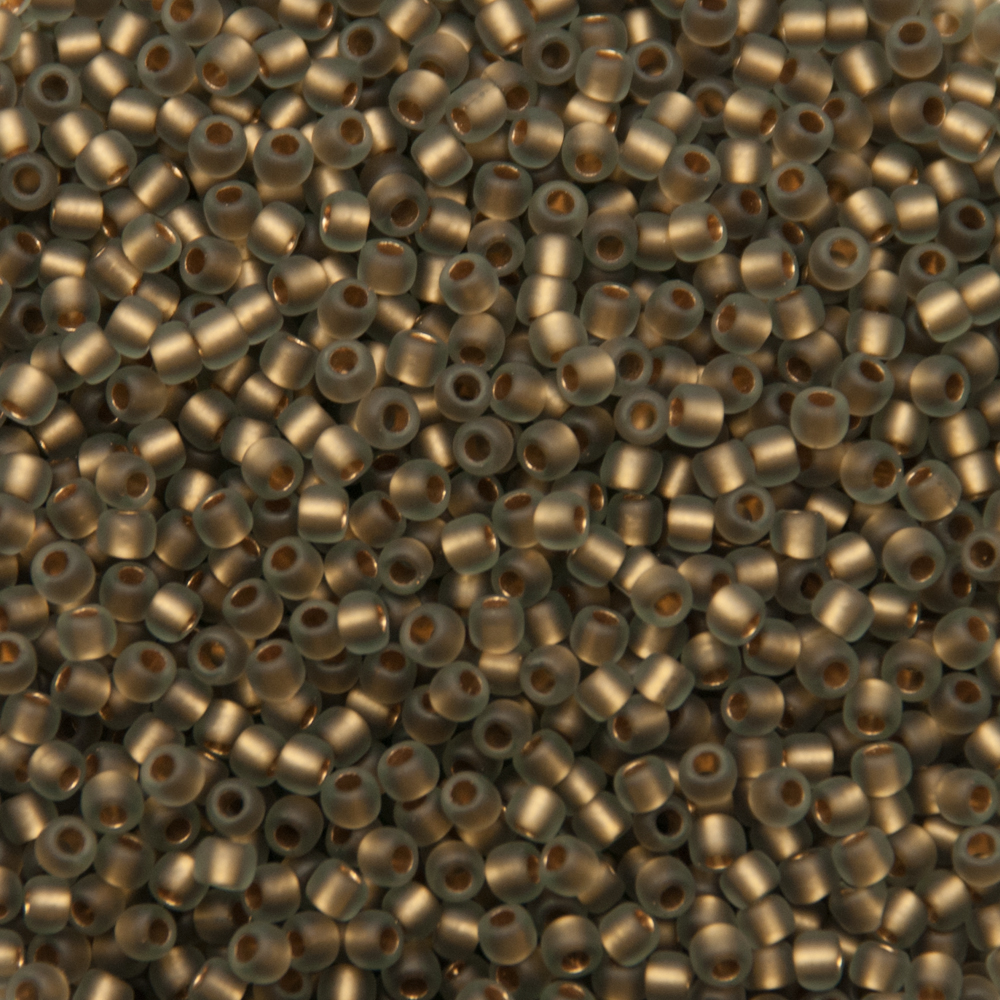 rocaille toho seed beads 11/0 frosted gold lined black diamond (999f) | 10gr