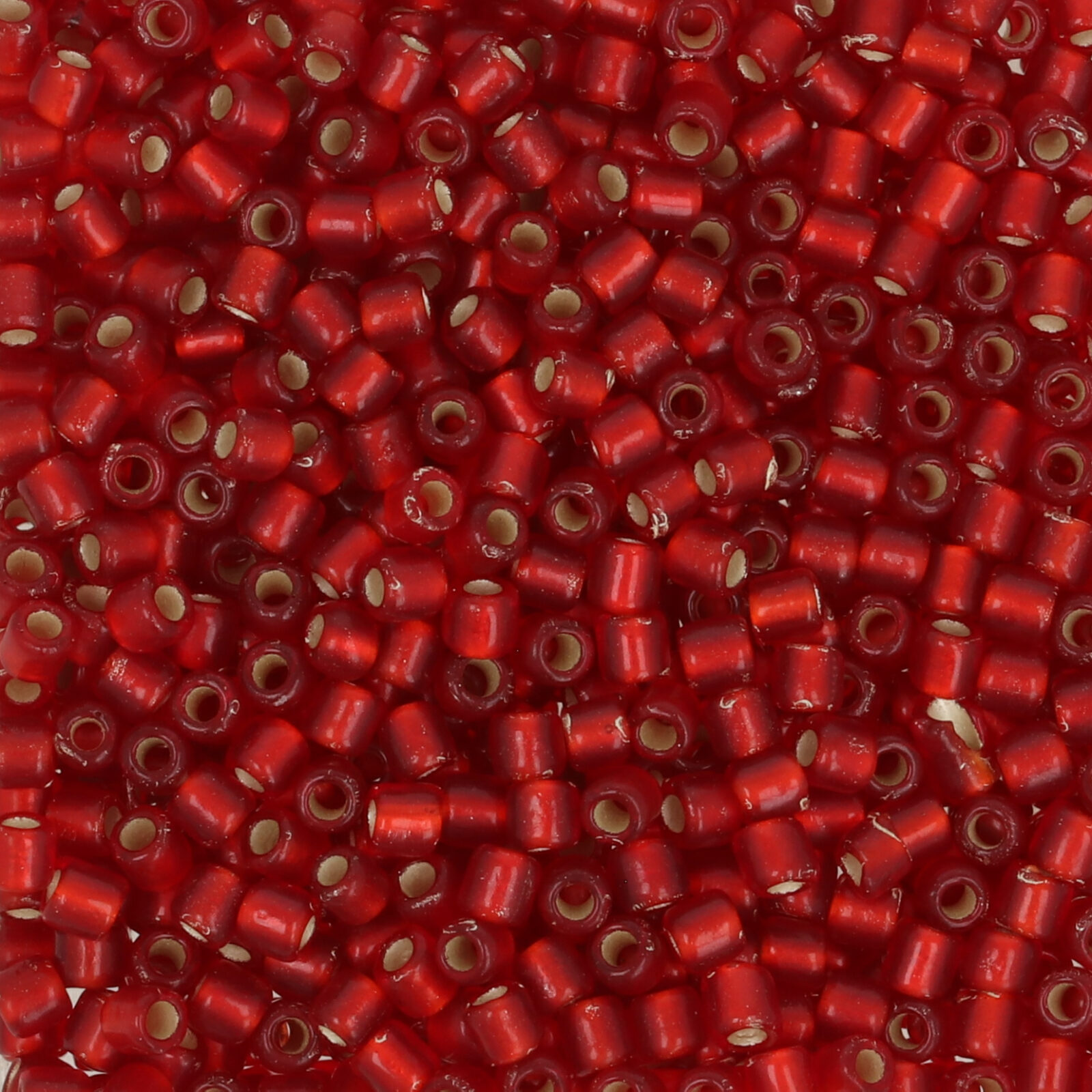 rocaille toho seed beads 11/0 silver-lined frosted ruby (25cf) | 10gr