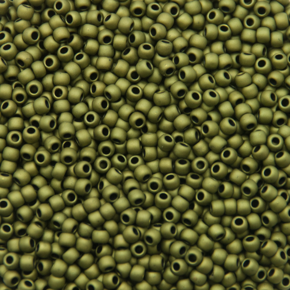 saatperlen toho 11/0 matte-color dark olivine (617) | 10gr
