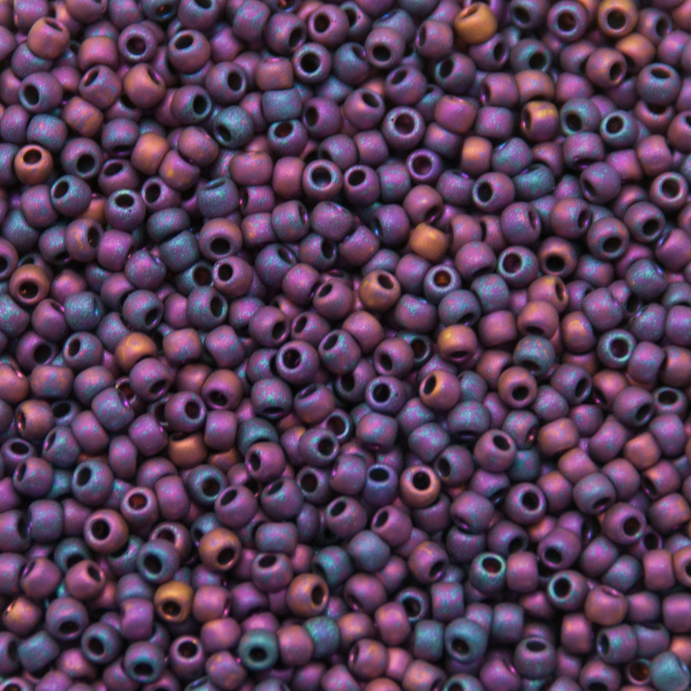 rocaille toho seed beads 11/0 higher metallic frosted mardi gras (515f) | 10gr