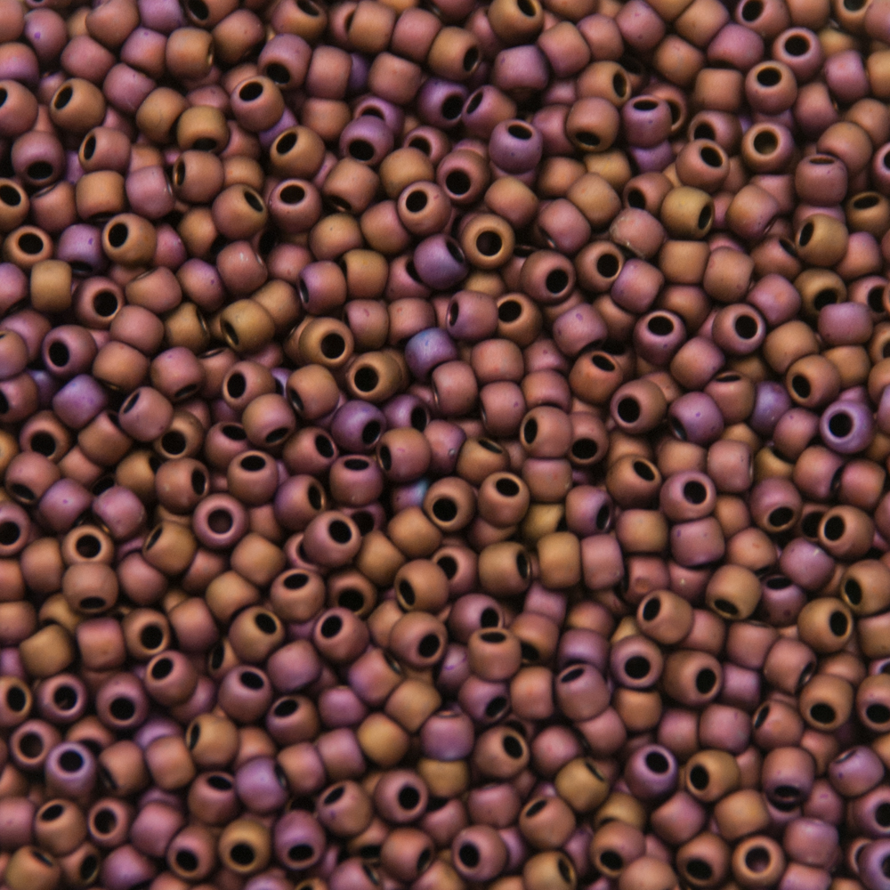 saatperlen toho 11/0 matte-color mauve mocha (703) | 10gr