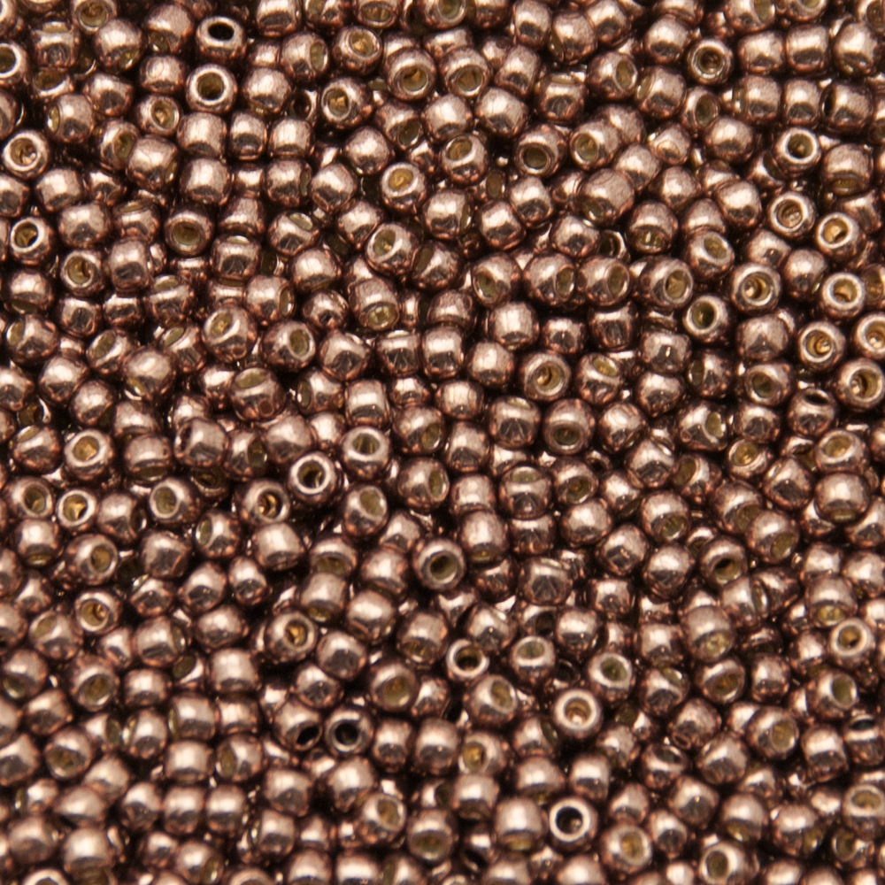 rocaille toho seed beads 11/0 permanent finish galvanized mauve (pf556) | 10gr
