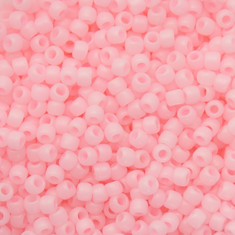 rocaille toho seed beads 8/0 ceylon frosted innocent pink (145f) | 10gr